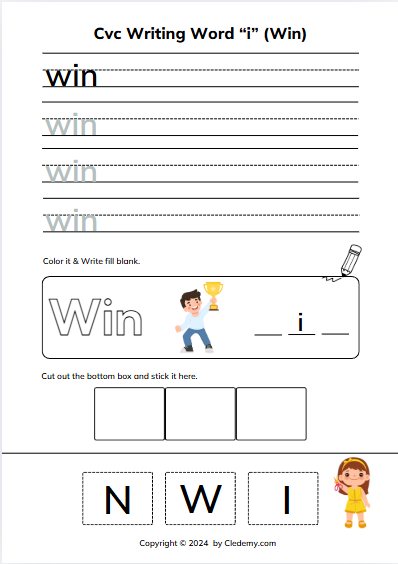 CVC Writing Word I