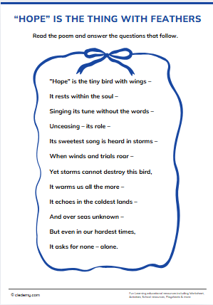 “hope” Is the Thing with Feathers