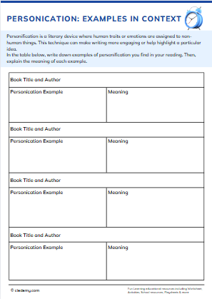 Personification: Examples in Context