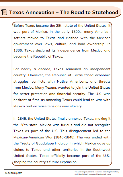 Texas Annexation – the Road to Statehood