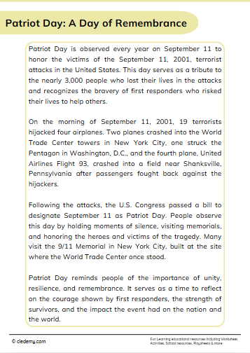 Patriot Day: A Day of Remembrance