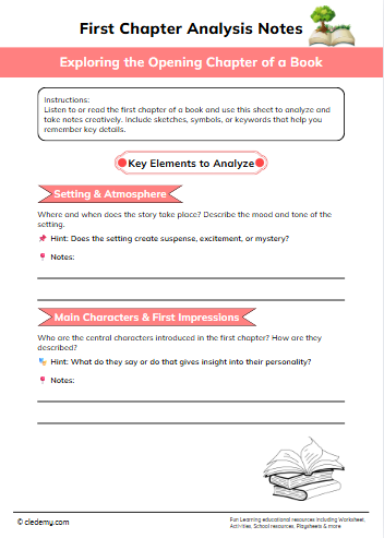 First Chapter Analysis Notes