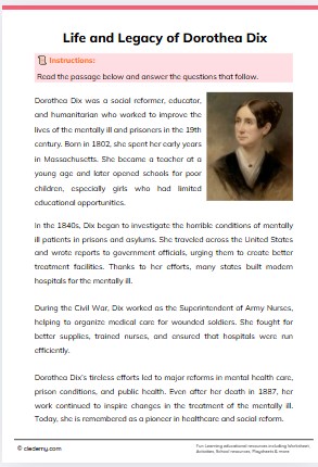 Life and Legacy of Dorothea Dix