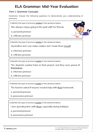 ELA Grammar: Mid-Year Evaluation