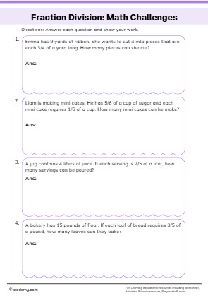 Fraction Division: Math Challenges
