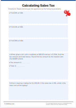 Calculating Sales Tax