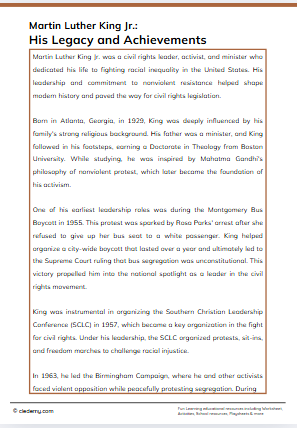 Martin Luther King Jr.: His Legacy and Achievements