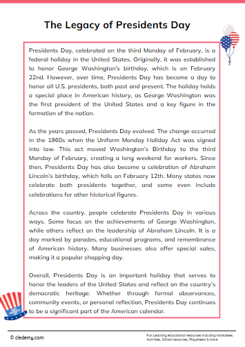 The Legacy of Presidents Day