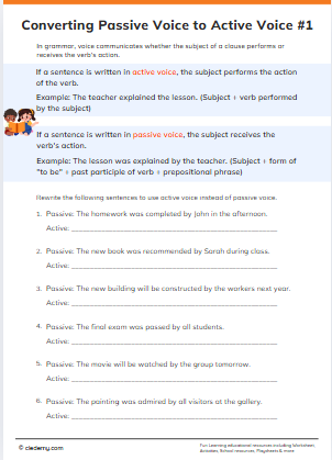 Converting Passive Voice to Active Voice
