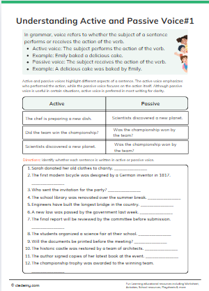 Understanding Active and Passive Voice