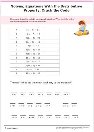Solving Equations With the Distributive Property: Crack the Code