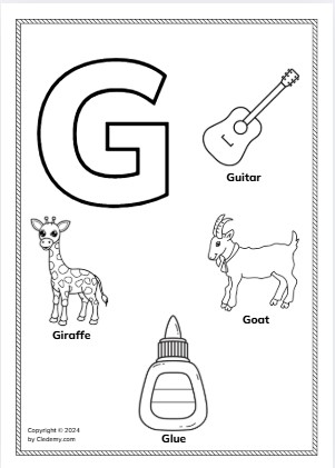 Letter G Coloring Page