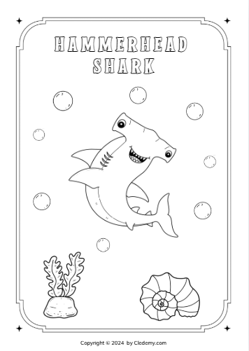 hammerhead  Shark coloring page