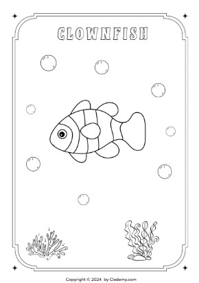 Clownfish coloring page
