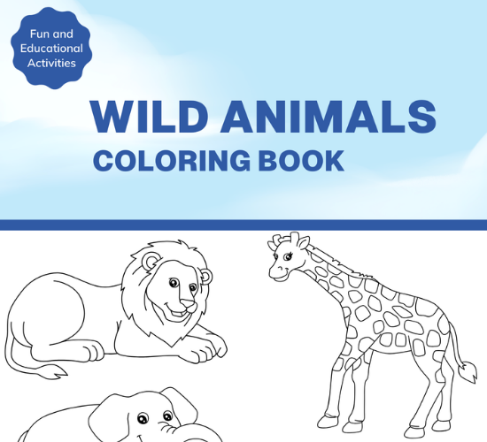 Wild Animals Coloring Book