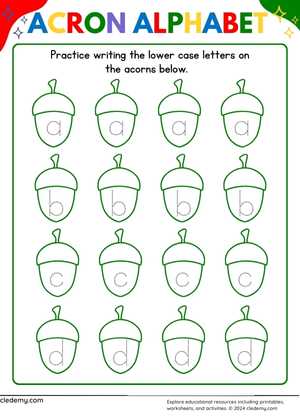 Acorn Alphabet Practice