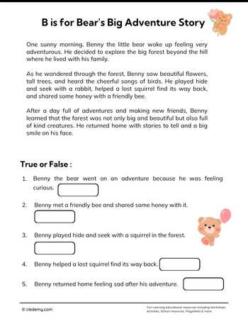 B Is for Bear's Big Adventure Story