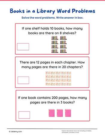 Books in A Library Word Problems