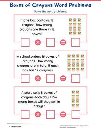 Boxes of Crayons Word Problems