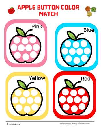 Apple Color Sorting Activity