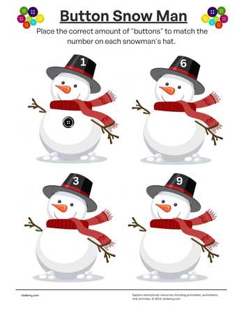 Button Snow Man Activity