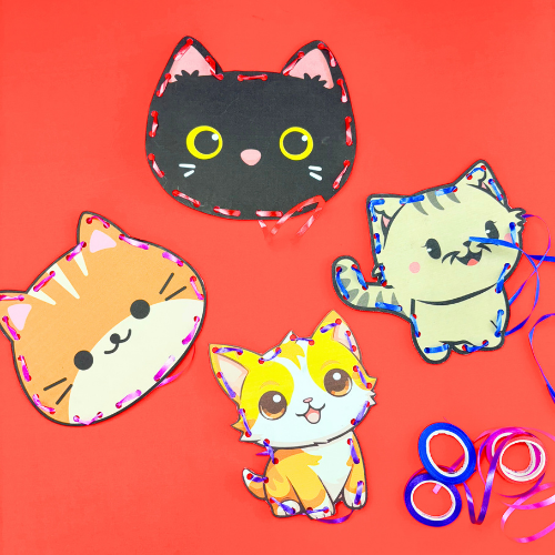 Cat Lacing Cards