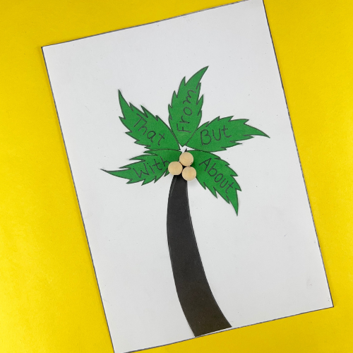 Coconut Tree Sight Words Activity
