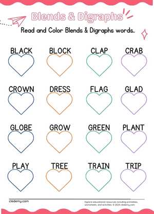 Color and Learn Blends and Digraphs