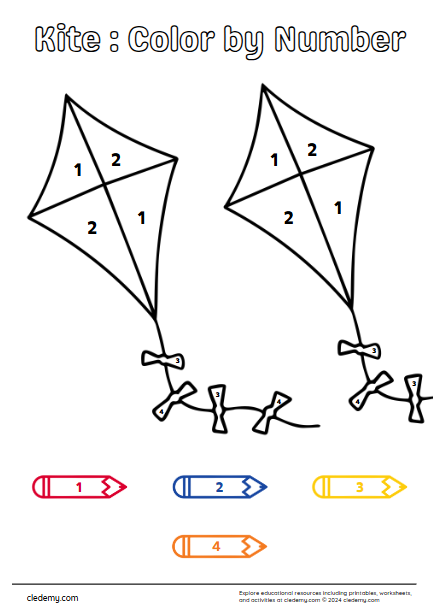 Color by Number Kite
