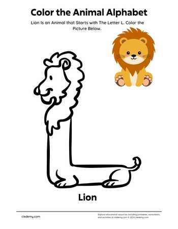 Color the Animal Alphabet L