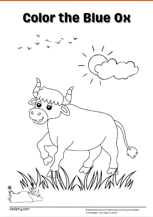 Color the Blue Ox