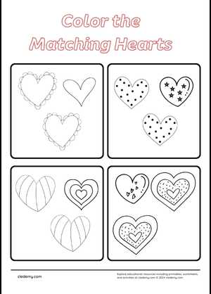 Color the Same Hearts
