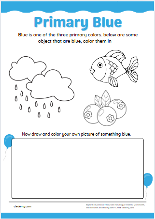 Coloring Pictures Primary Blue