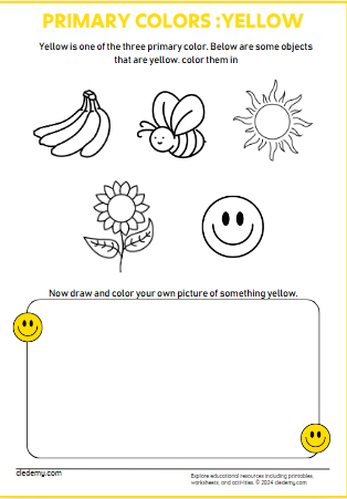 Coloring Pictures Primary Yellow