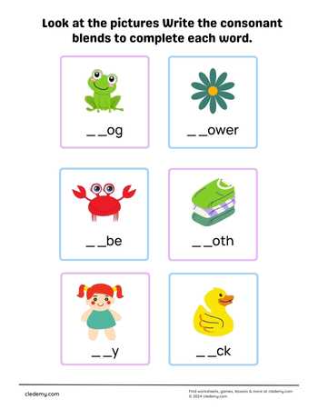 Consonant Blends Words