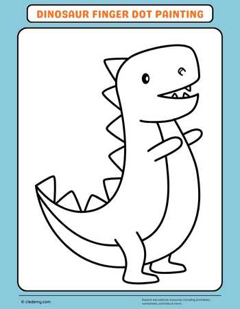 Dinosaur Finger Dot Painting