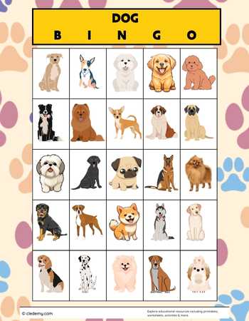 Dog Bingo Game