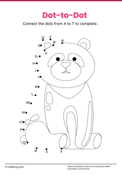 Dot to Dot Panda Animal