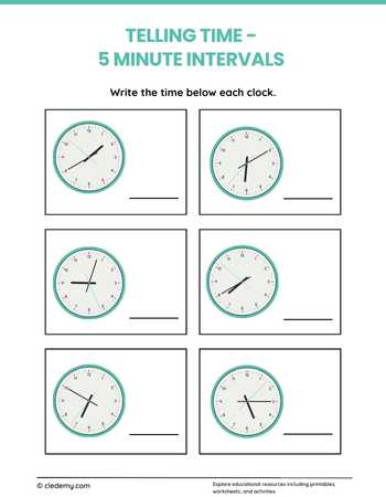 Draw the Clock With 5 Minute Intervals