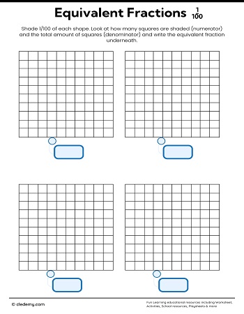 Equivalent Fractions 1/100