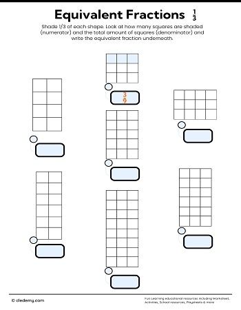 Equivalent Fractions 1/3