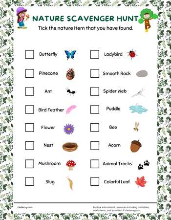 Explore Nature with a Scavenger Hunt