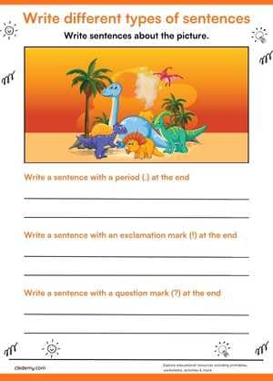 Explore Three Sentence Forms