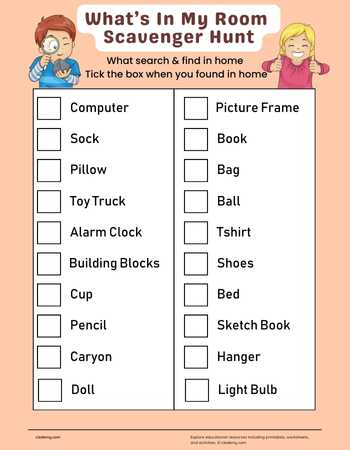 Explore Your Room a Fun Scavenger Hunt