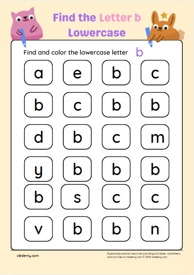 Find the Lowercase Letter b