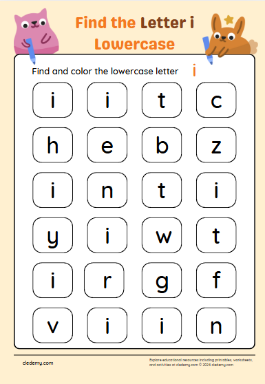 Find the Lowercase Letter i
