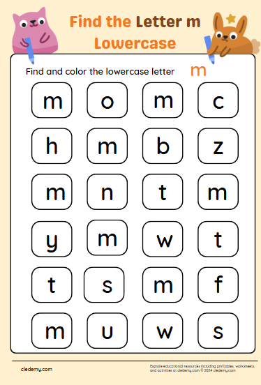 Find the Lowercase Letter m