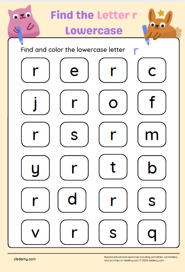 Find the Lowercase Letter r