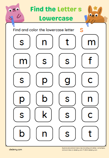 Find the Lowercase Letter s