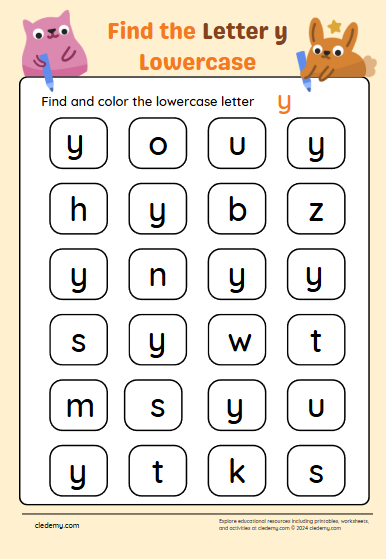 Find the Lowercase Letter y